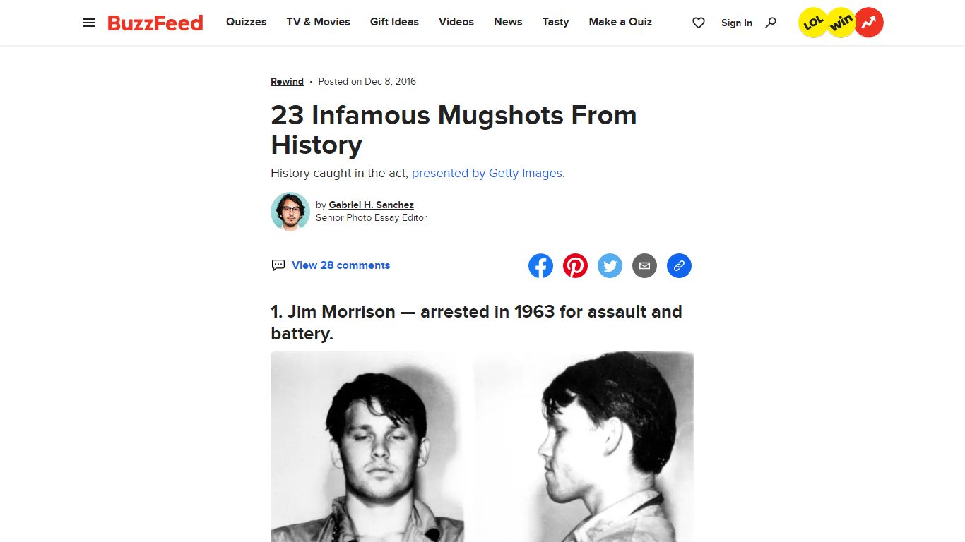 23 Infamous Mugshots From History - BuzzFeed